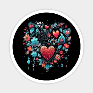 Winter Valentine Day Magnet